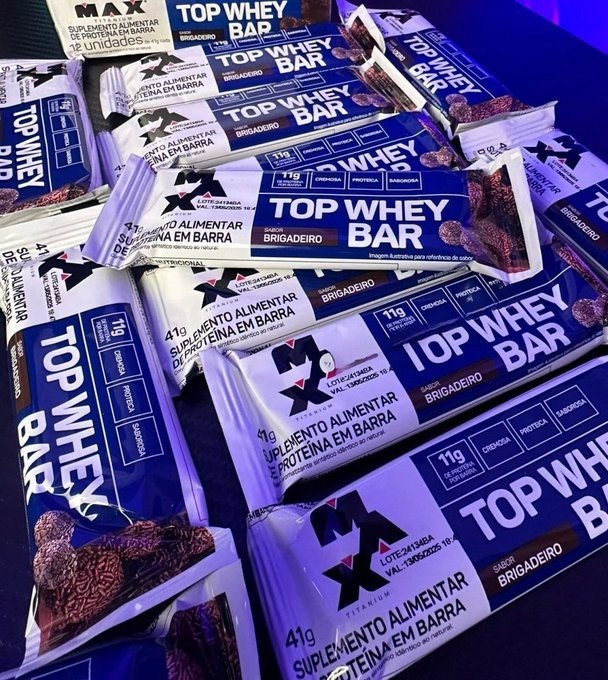 Max Titanium Top Whey Bar 12 Unidades De 41G