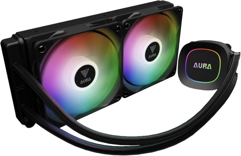 Water Cooler Gamdias Aura GL240 Preto ARGB AMD AM5