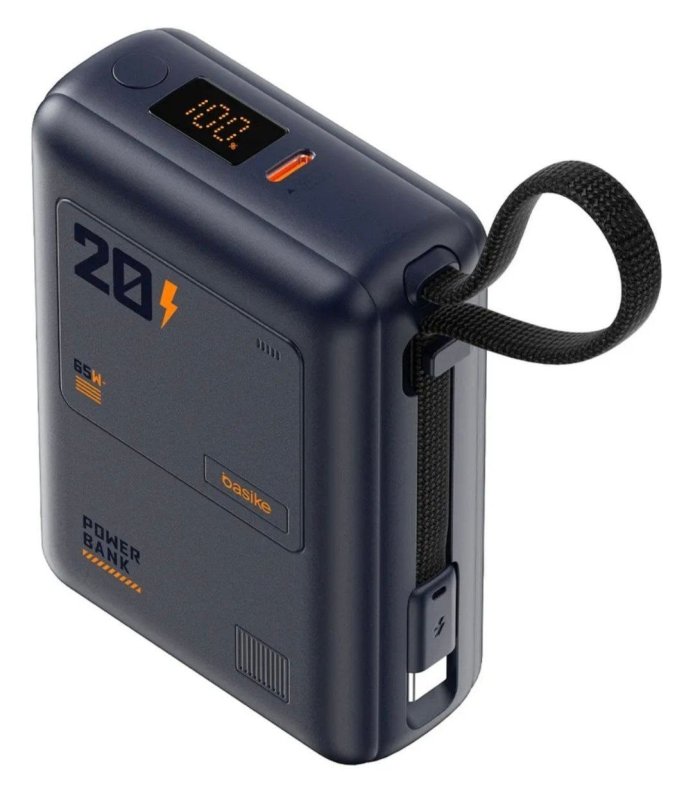 Power Bank 65w, 20000mah, Com Display Carregamento Rápido