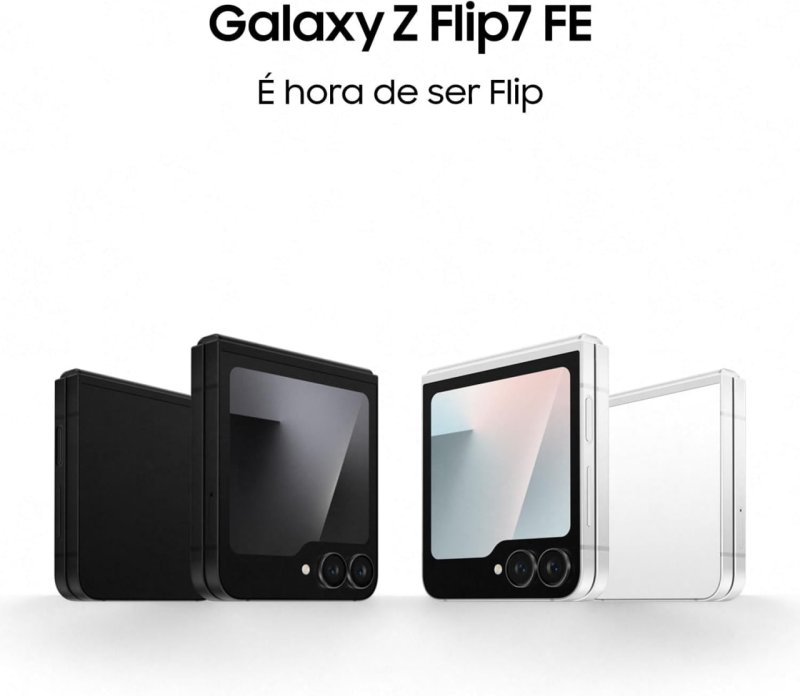 Samsung Galaxy Z Flip7 FE 5G, 128GB 8GB RAM Tela 6,7", Galaxy AI - Preto