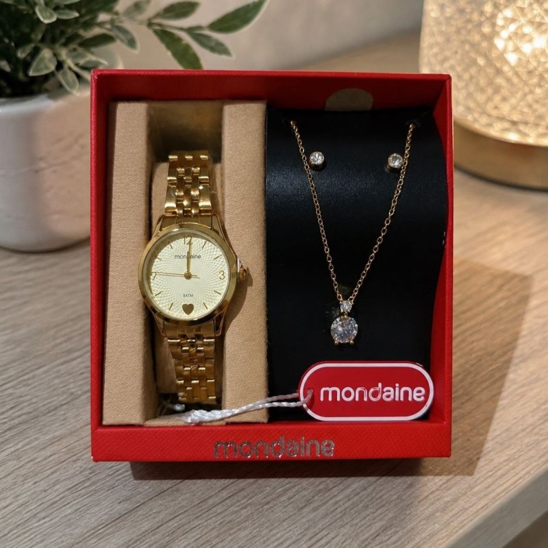 Relógio Mondaine Dourado Feminino