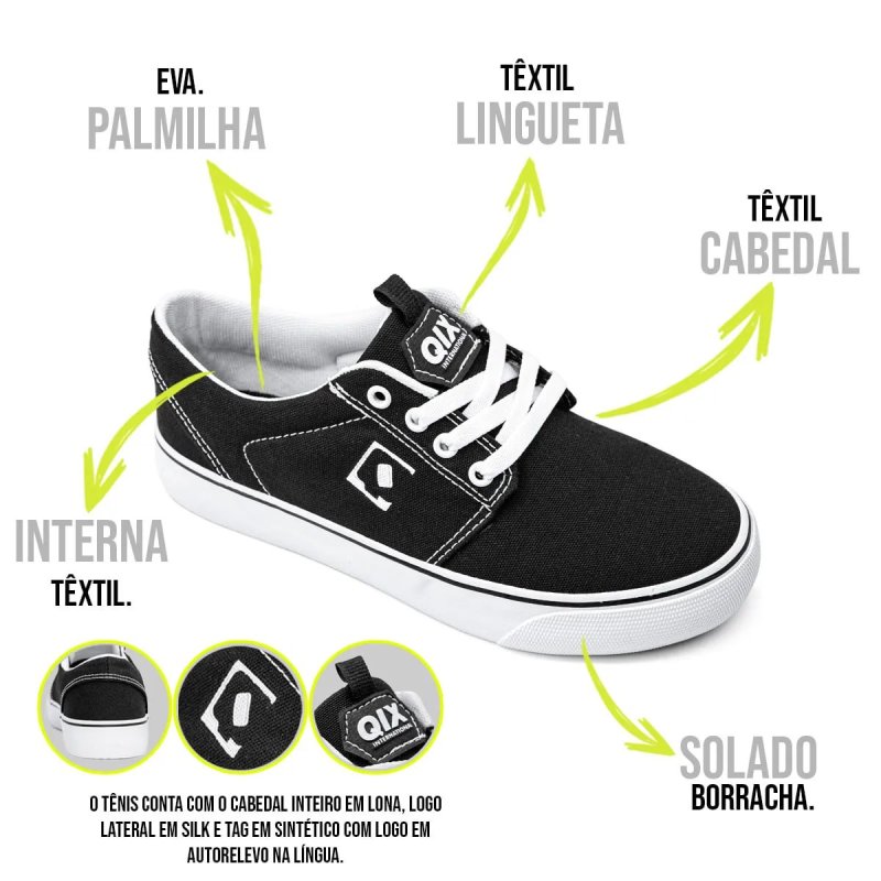 Tênis Qix Skate Combat 3 Vulcan