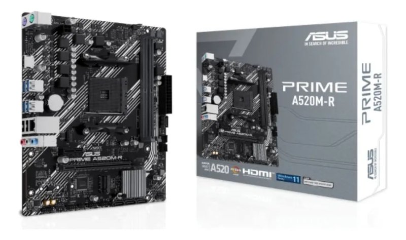 Placa Mãe Asus Prime A520M-R AM4 DDR4 M.2