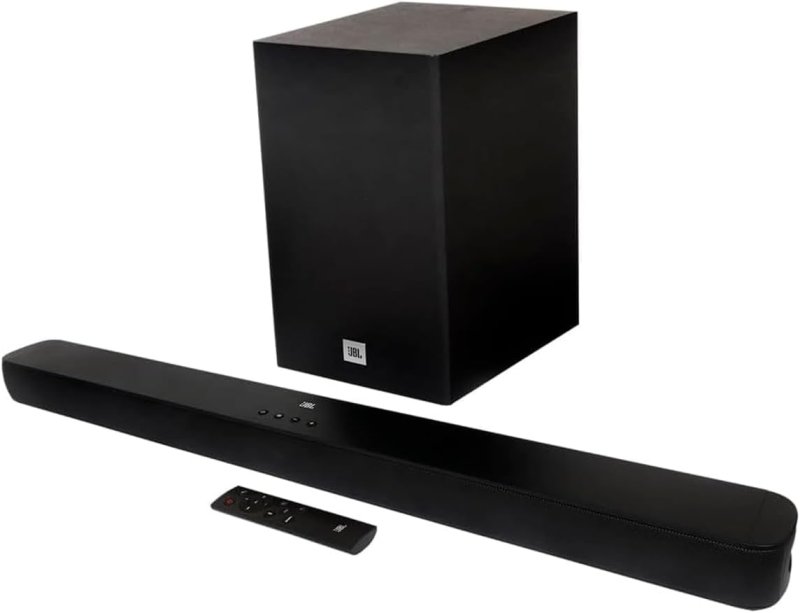JBL Soundbar Bluetooth Cinema SB180 2.1 Canais Subwoofer de 6,5" Sem Fio - Preta