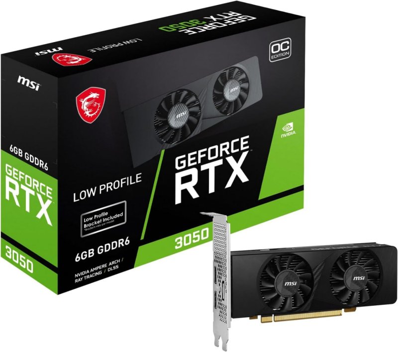 MSI GeForce RTX 3050 LP 6G OC (6GB GDDR6/PCI Express)