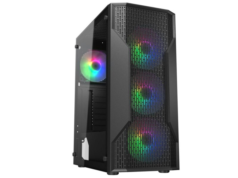 Gabinete Gamer Cougar MX110 RGB, Mid-Tower, Janela Lateral, 4 Fans RGB, Preto - 382BD20.0001