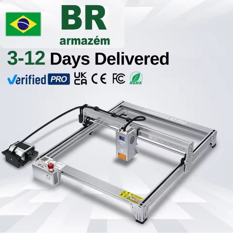 Laser Tree 5W/10W/30W Máquina de Gravação e Corte a Laser 450nm Luz Azul com TTL – Gravadora CNC para Madeira e Projetos DIY