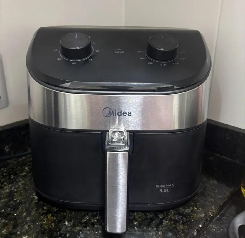 Fritadeira Air Fryer 5,5L Widemax 1900w Midea 110v