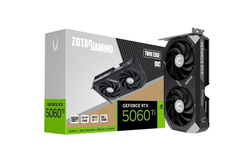 Placa de Vídeo GeForce RTX 5060TI 16GB TWIN EDGE OC GDDR7 128BITS