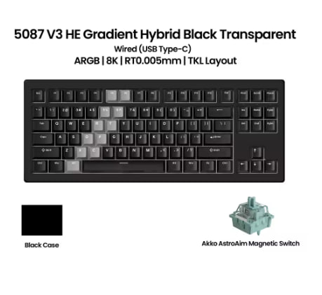 Teclado Akko 5087 V3 HE com Switch Magnético e Acionamento Rápido