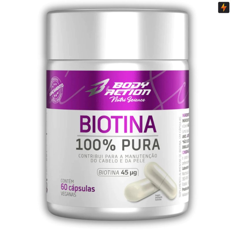 Biotina 100% Pura 45mcg Body Action