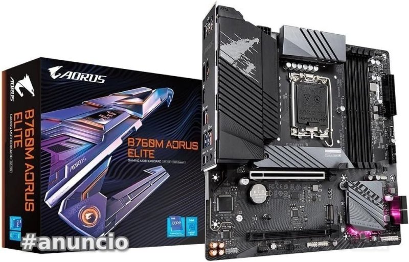 Placa mãe LGA 1700 - Gigabyte B760M Aorus Elite DDR5 (Micro ATX)