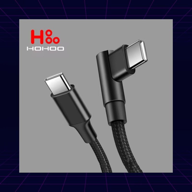 Cabo USB C Ângulo 90 Graus 100W