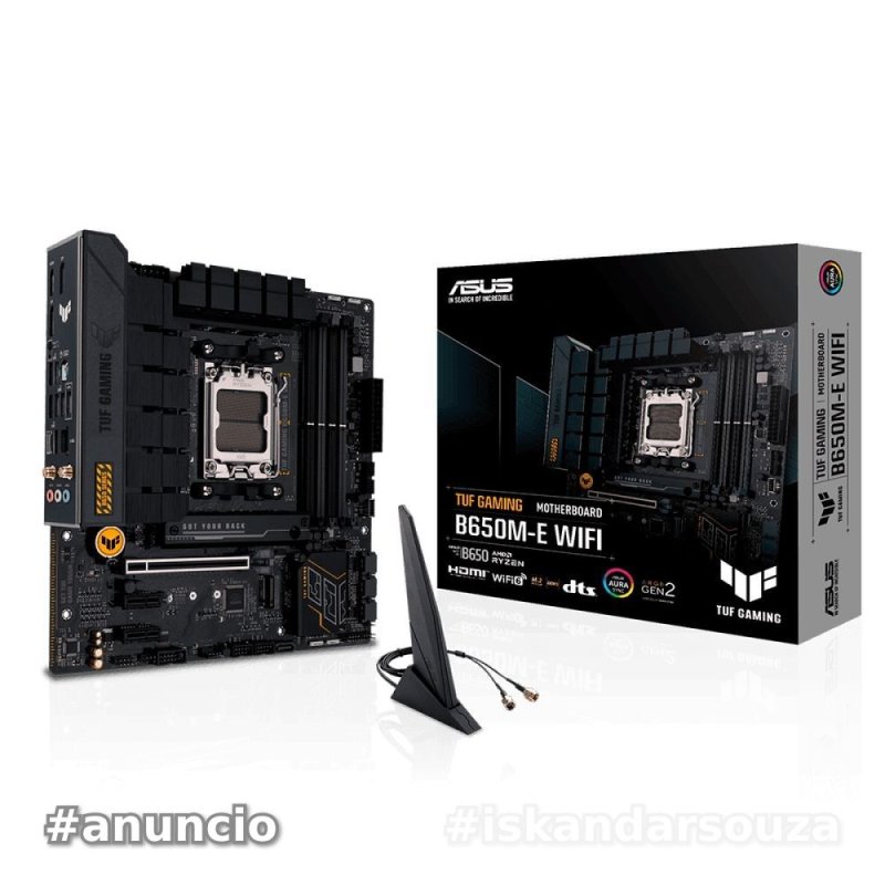 Placa Mãe Asus TUF Gaming B650M-E WIFI, Chipset B650, AMD AM5, mATX, DDR5