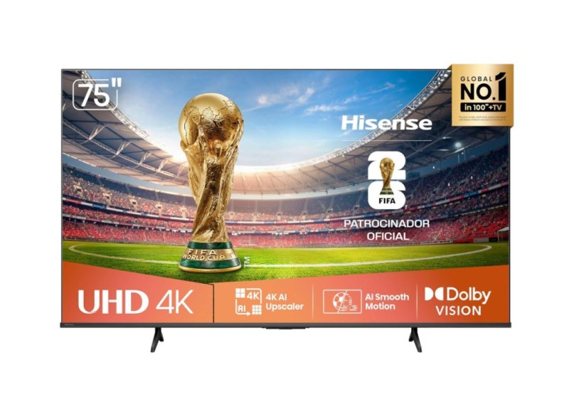 Hisense Smart TV 4K 75" Polegadas 75A6NV