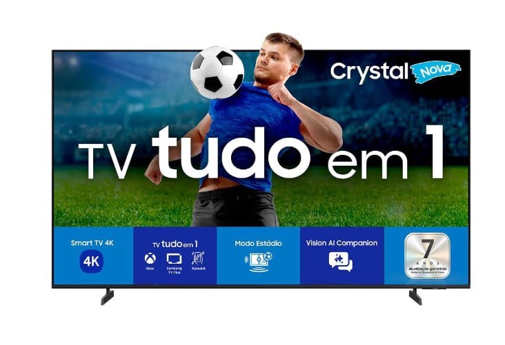 Samsung Smart TV 58" Crystal UHD 4K U8500F 2025, Xbox Cloud Gaming, 7 Anos de Atualização