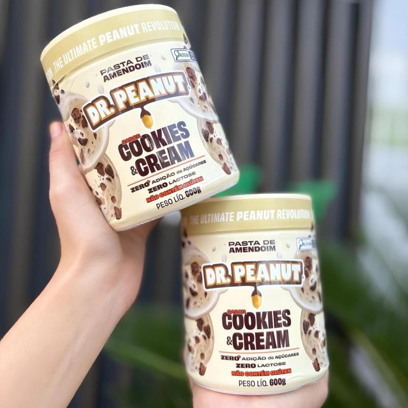 Pasta de Amendoim Dr. Peanut Sabor Cookies & Cream 600g