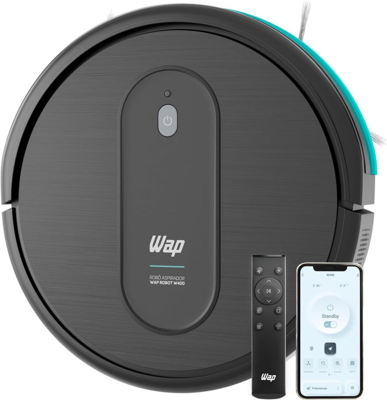 WAP ROBOT W400 3 em 1 - 300ml - Aspirador Robô Automático