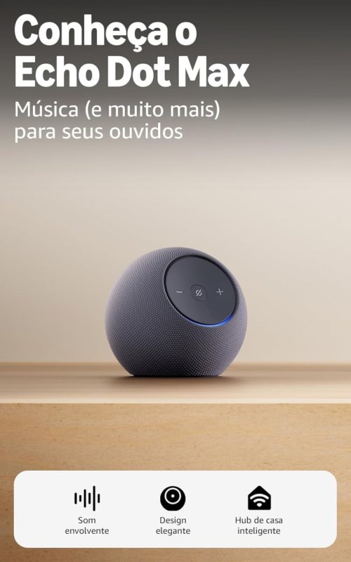 Amazon Echo Dot Max - Smart Speaker Alexa - Hub Casa Inteligente - Grafite