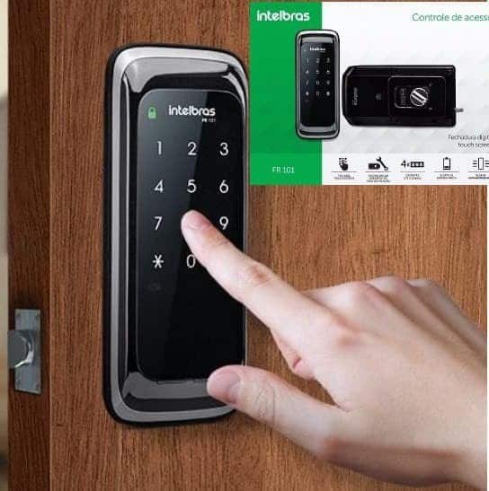 Fechadura Digital Intelbras Fr101 Preto + Frete Grátis