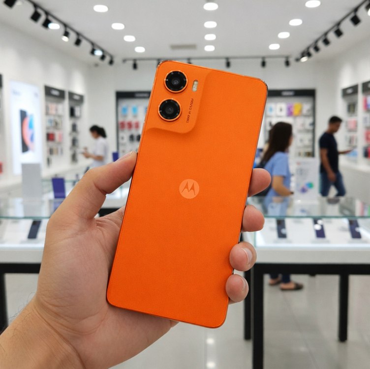 Smartphone Motorola Moto g06-128GB 12GB (4GB RAM + 8GB Ram Boost) e Camera 50MP 5200 mAh 6.9" - Laranja