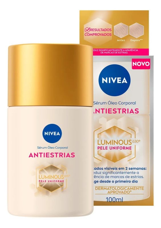 3x NIVEA LUMINOUS 630® Sérum Óleo Corporal Antiestrias 100ml