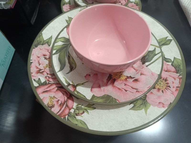 Aparelho de Jantar 12 pçs Peonia Alleanza + Frete Grátis