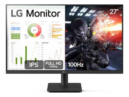 Monitor Gamer LG 27" IPS, Full HD 100Hz
