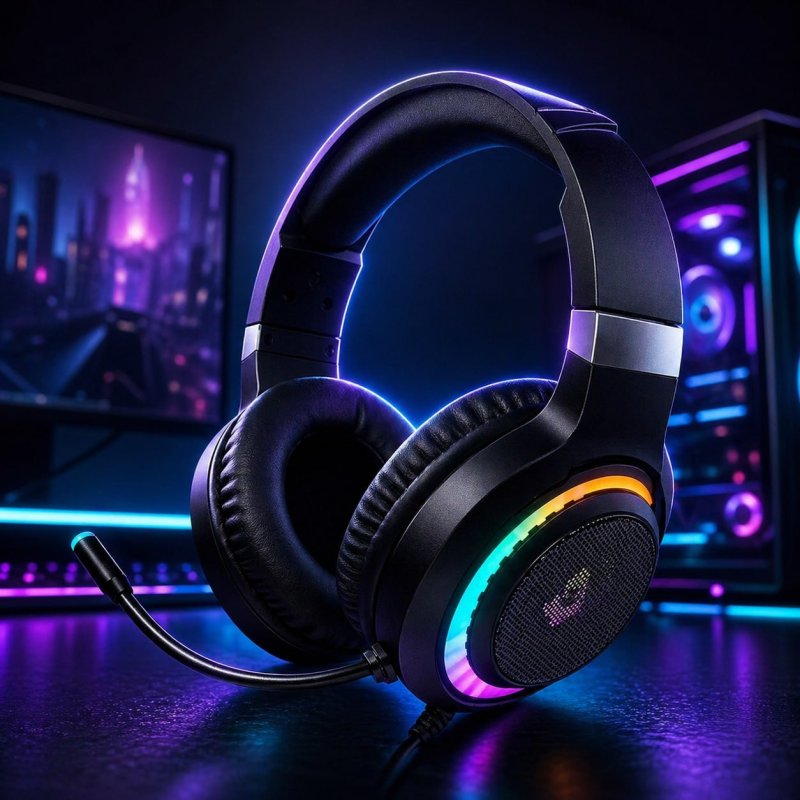 Headset Gamer Mancer Twilight, RGB, Drivers 50mm, Preto
