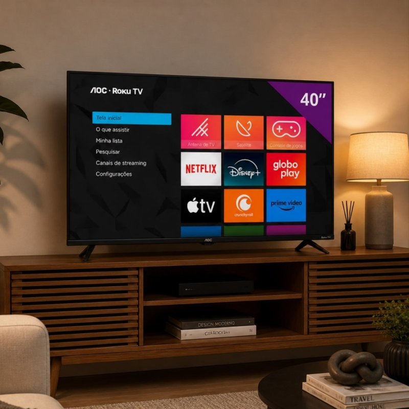 Smart TV LED AOC 40 Polegadas Full HD Roku