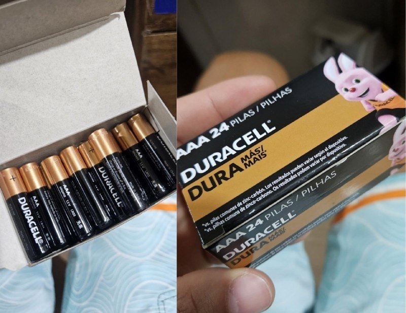 Duracell Pilhas Alcalinas AAA Palito Pack 24 Unidades – Dura Mais - Ideal para Controle de Videogame e Brinquedos