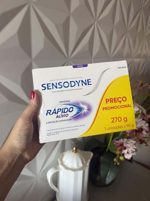 Sensodyne Creme Dental para Sensibilidade Rápido Alívio e Proteção Duradoura com Flúor