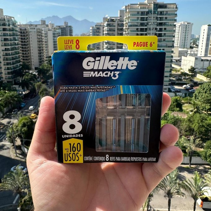Gillette Mach3 - Carga para Aparelho de Barbear, Leve 8 Pague 6 + Frete Grátis