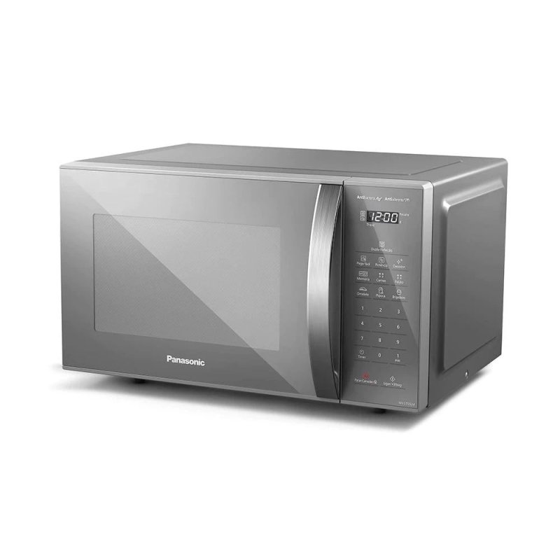 Micro-ondas Panasonic 27L Prata 220v Mais Rápido Prático e Limpo