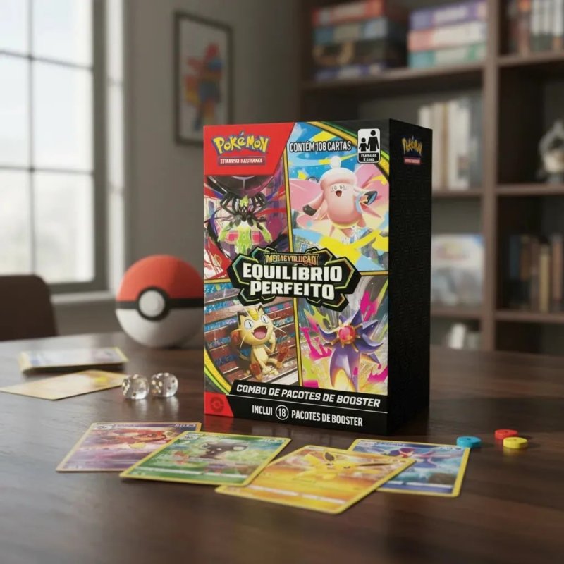 Pokémon TCG Megaevolução #3 Equilíbrio Perfeito - 18 Boosters