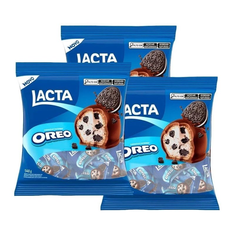 3x Chocolate Lacta Oreo 540g