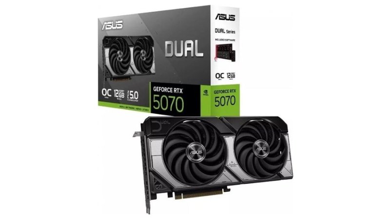 Placa de Vídeo Asus Dual Nvidia GeForce RTX 5070 OC 12GB