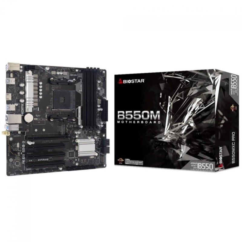 Placa Mãe Biostar B550MXC PRO, Chipset B550, AMD AM4