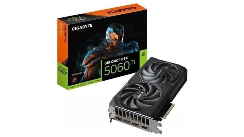 Placa de Vídeo NVIDIA GeForce GIGABYTE RTX 5060 Ti 8GB