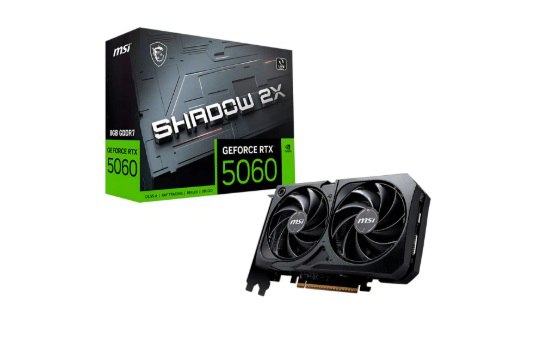 Placa De Vídeo MSI RTX 5060 8GB GDDR7 128 Bits Shadow 2x OC