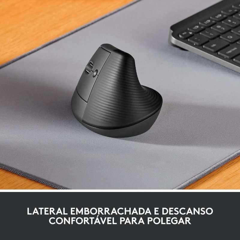 Mouse ergonômico Logitech Lift Left para canhotos