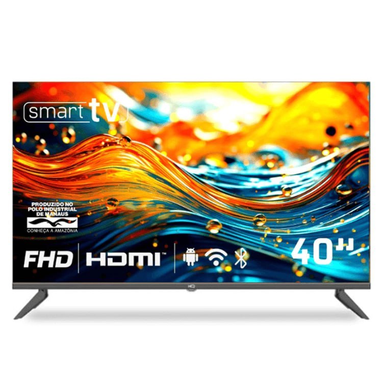 Smart TV HQ 40” Full HD HQS40NKHM - Android TV, Wi-Fi e Bluetooth