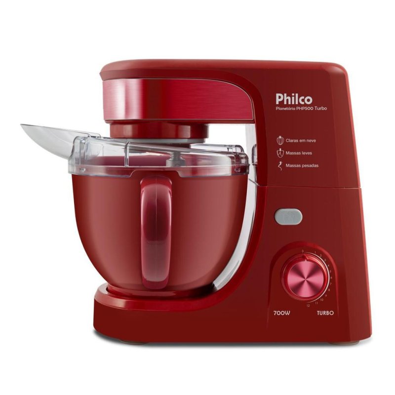 Batedeira Planetária Philco, 4,5L, Turbo Red, 700W - 127V ou 220V
