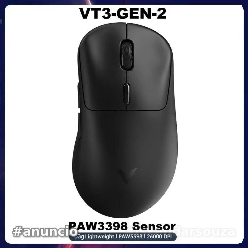 Rapoo VT3 v2 PAW3398 26000 DPI Mouse Sem Fio 8000hz 53g
