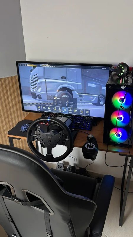 Volante Gamer V99 Controle Driving Direção Force Feedback