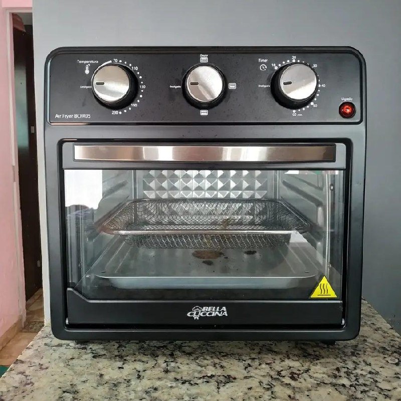 Fritadeira Air Fryer Bcfr05 Bella Cuccina 12l Preto Britânia