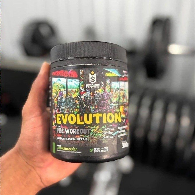 Pré-Treino Evolution Workout 300g Termogênico Sabor Melancia Soldiers Nutrition