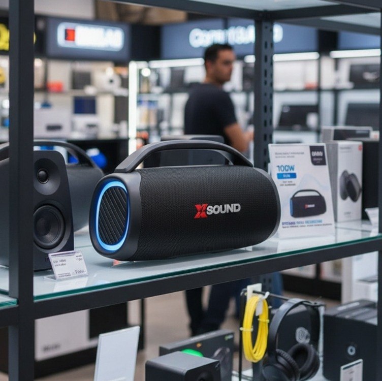 Caixa De Som Boombox Mondial Xsound- Bx-100-bl - 100w Cor Preto + Frete Grátis