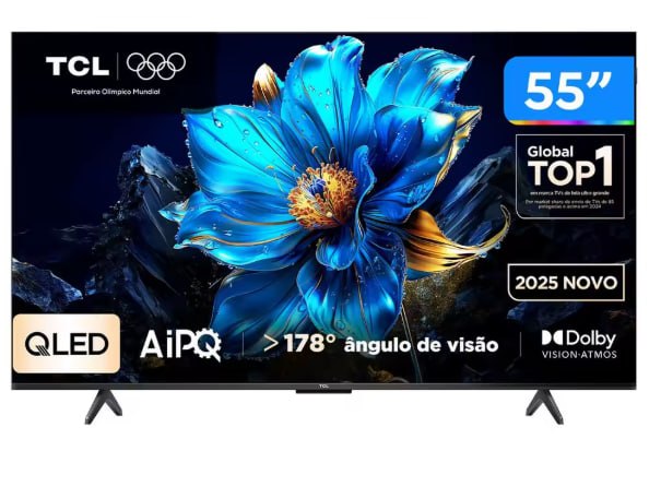 Smart TV 55" TCL 4K UHD QLED Google TV