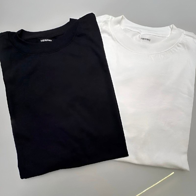 Kit com 2 Camisetas Básicas Relaxed Hering